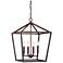 Millennium Lighting 4 Light 24" Pendant Fixture in Rubbed Bronze