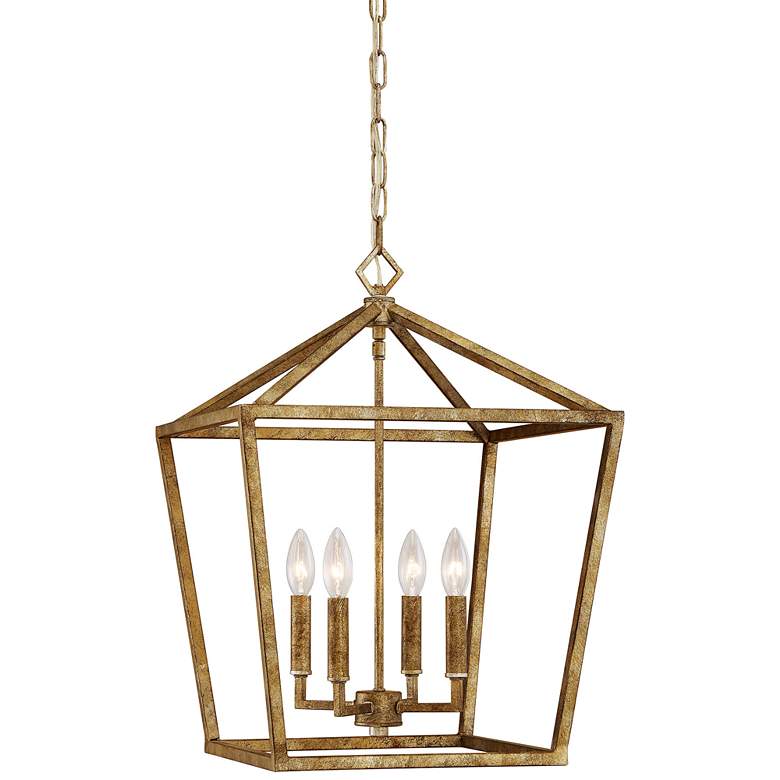 Image 1 Millennium Lighting 4 Light 24" Pendant Fixture in Vintage Gold