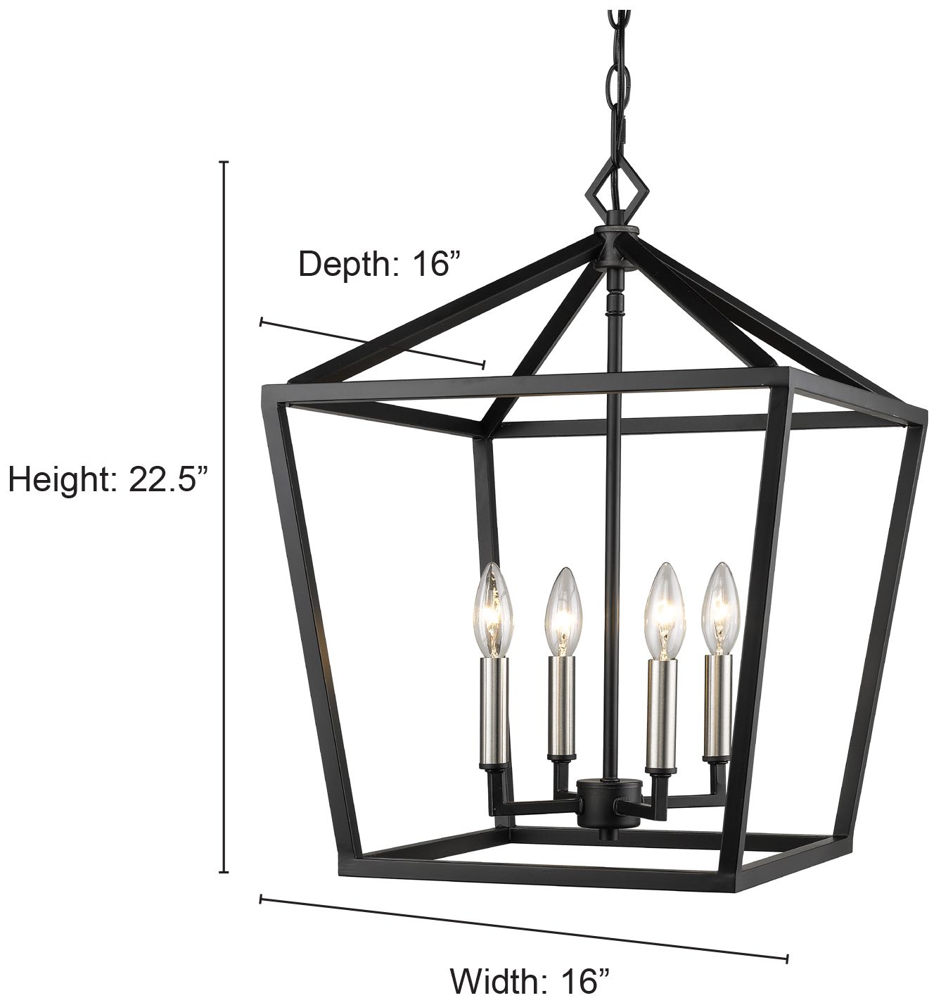 Image 2 Millennium Lighting 4 Light 24" Pendant Fixture in Vintage Gold more views