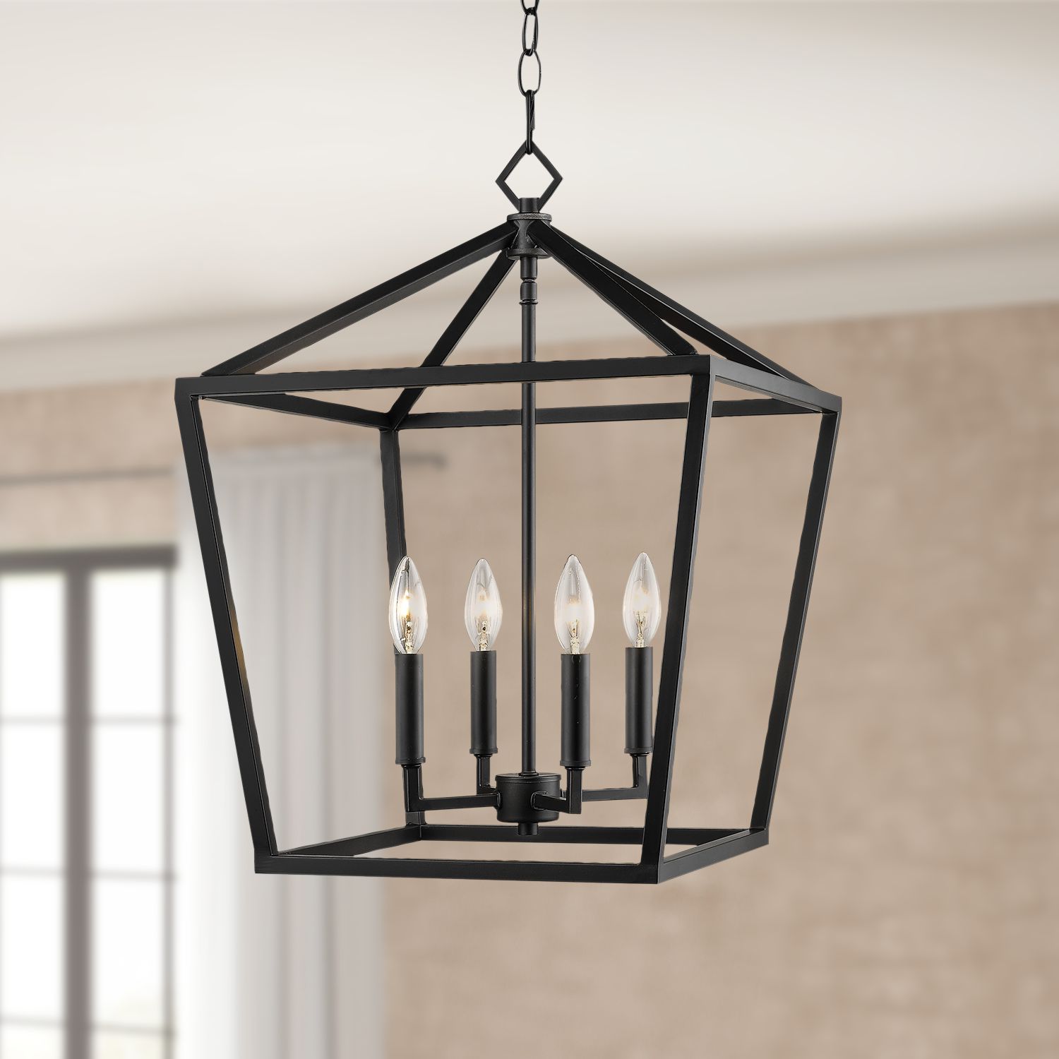Thumbnail1 of Millennium Lighting 4 Light 24" Pendant Fixture in Matte Black