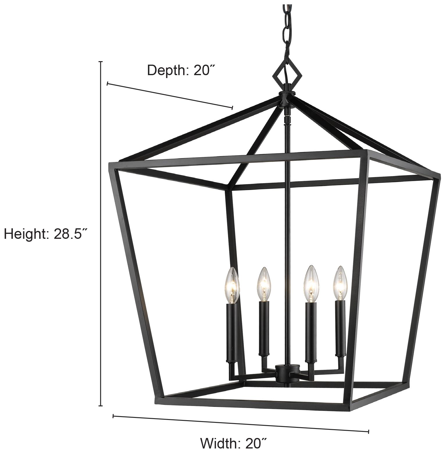 Image 2 Millennium Lighting 4 Light 30" Pendant Fixture in Modern Gold more views