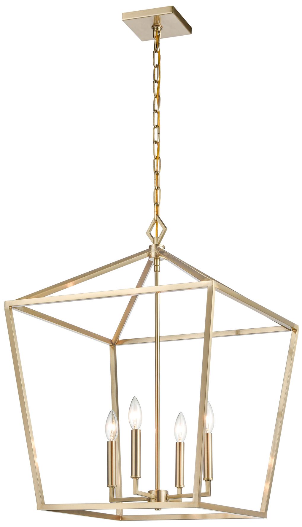 Image 3 Millennium Lighting 4 Light 30" Pendant Fixture in Modern Gold more views