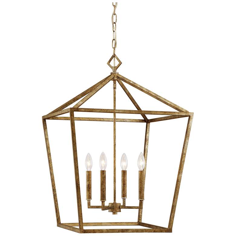 Image 1 Millennium Lighting 4 Light 30" Pendant Fixture in Vintage Gold