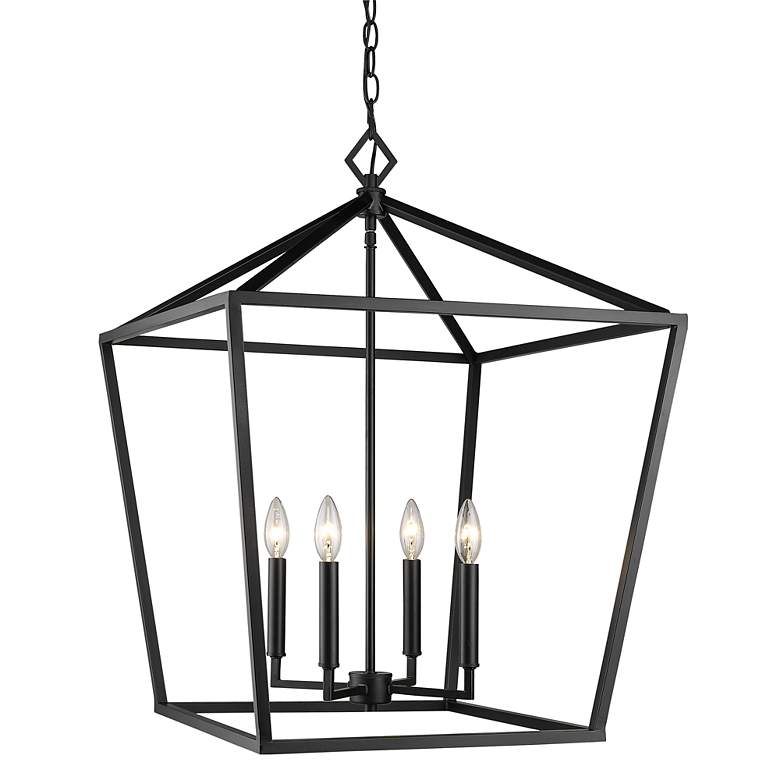 Image 1 Millennium Lighting 4 Light 30" Pendant Fixture in Matte Black