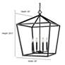 3_Millennium Lighting 4 Light 30" Pendant Fixture in Matte Black more views