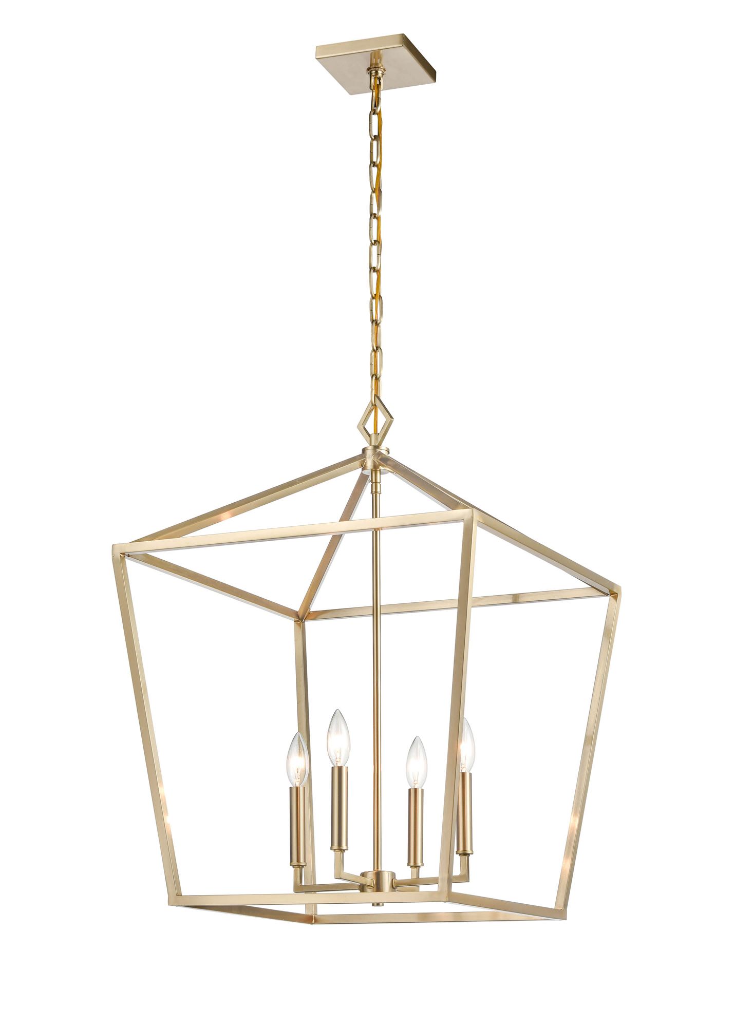 Image 2 Millennium Lighting 4 Light 30" Pendant Fixture in Modern Gold more views