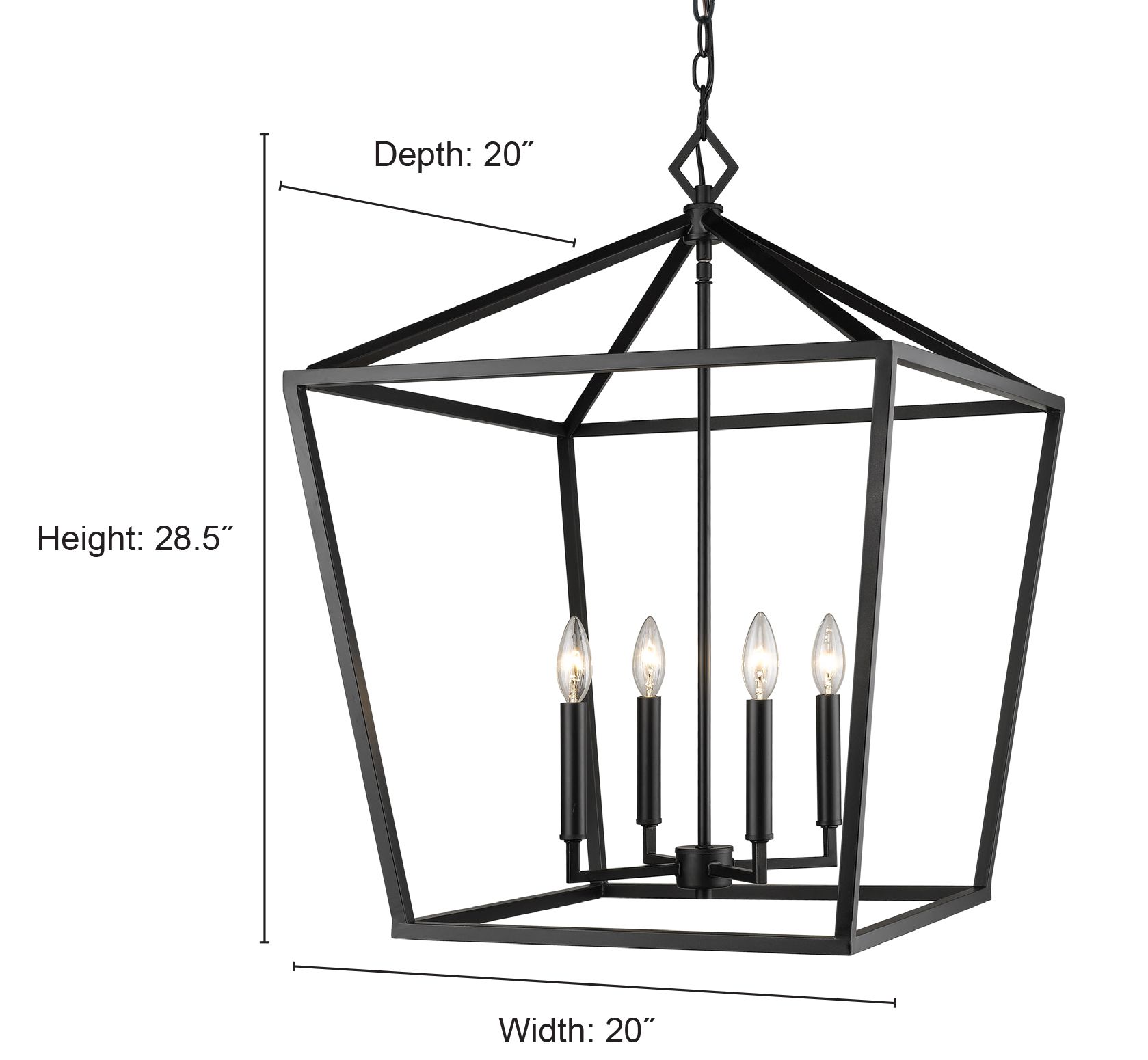 Image 5 Millennium Lighting 4 Light 30" Pendant Fixture in Modern Gold more views