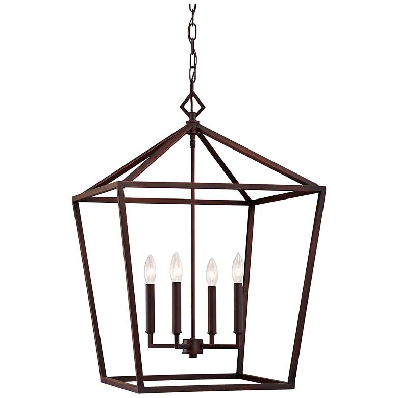 Image 1 Millennium Lighting 4 Light 30" Pendant Fixture in Rubbed Bronze