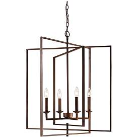 Image1 of Millennium Lighting 4 Light 31" Pendant Fixture Rubbed Bronze