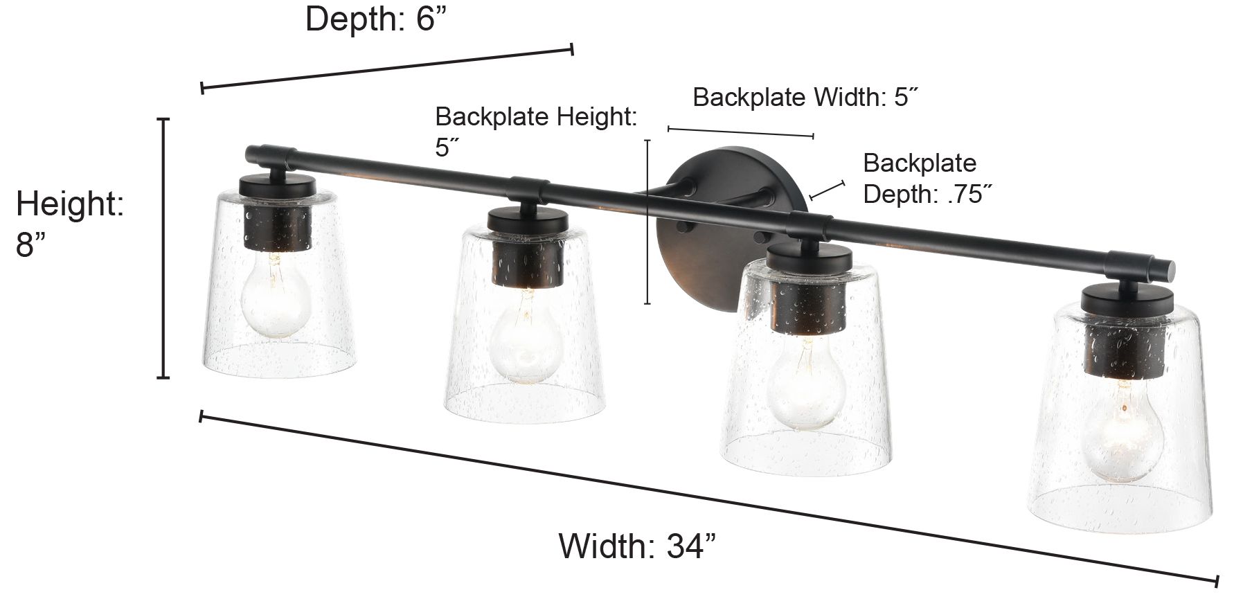 Image 4 Millennium Lighting 4 Light 33" Vanity Fixture in Brushed Nickel more views
