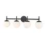 Thumbnail2 of Millennium Lighting 4-Light Matte Black Bathroom Vanity Light more views