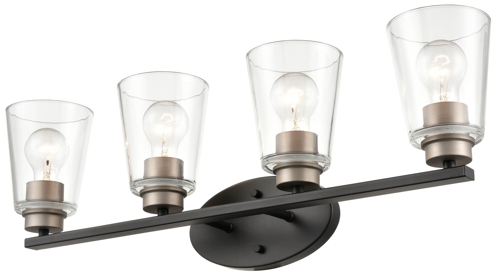 Image 3 Millennium Lighting 4-Light Matte Black/Satin Nickel Bathroom Vanity Light more views