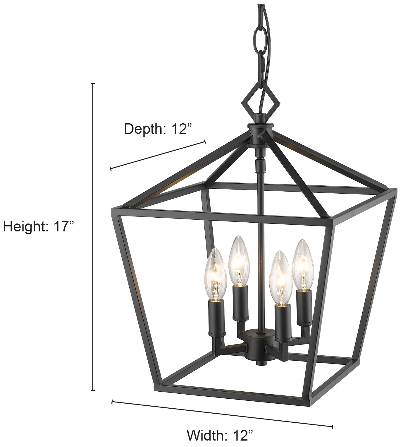 Image 5 Millennium Lighting 4 Light Pendant Fixture Satin Nickel more views