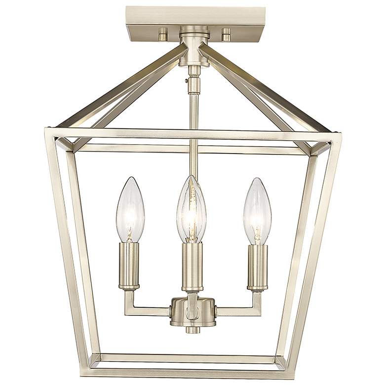 Image 1 Millennium Lighting 4 Light Semi-Flush Mount in Modern Gold