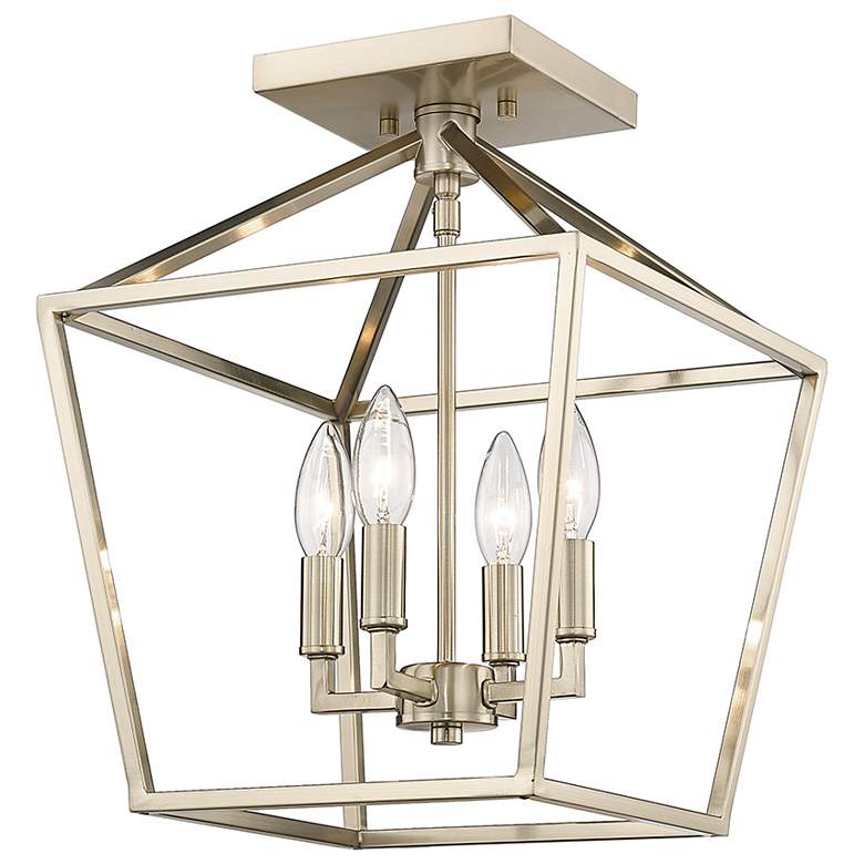 Image 4 Millennium Lighting 4 Light Semi-Flush Mount in Modern Gold more views
