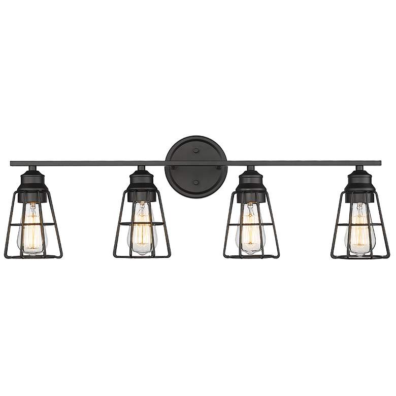 Image 1 Millennium Lighting 4 Light Vanity Fixture in Matte Black