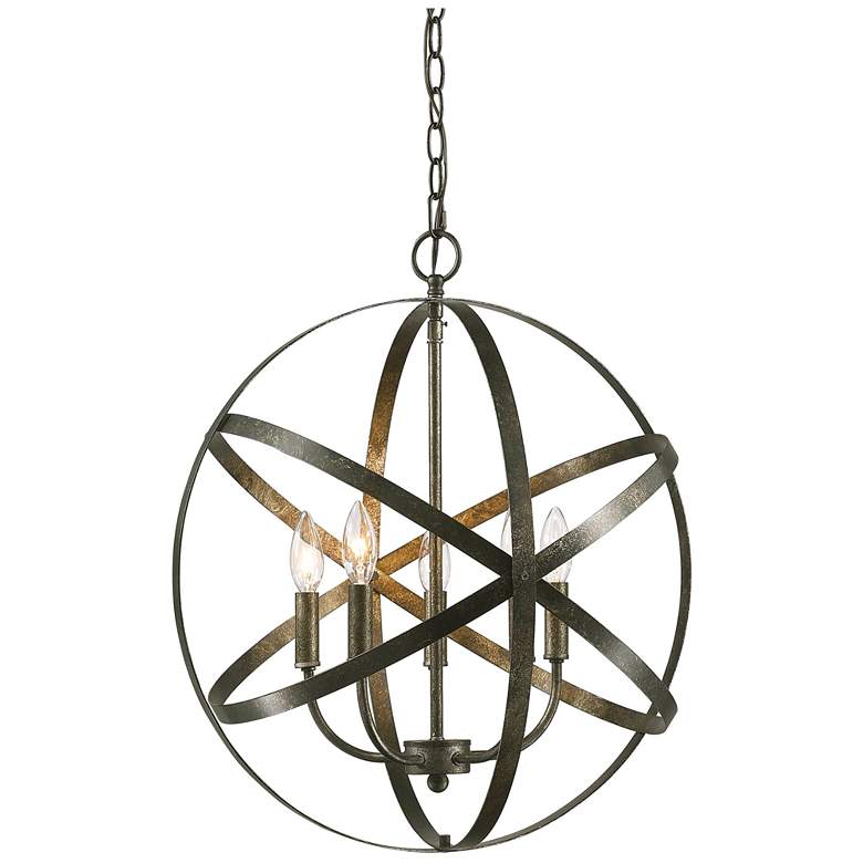 Image 1 Millennium Lighting 5 Light 22.25" Pendant Fixture Antique Silver