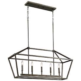 Image1 of Millennium Lighting 5 Light Island Fixture in Antique Silver