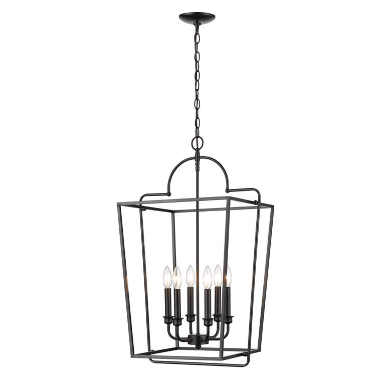 Image 2 Millennium Lighting 6 Light 30" Pendant Fixture in Matte Black more views