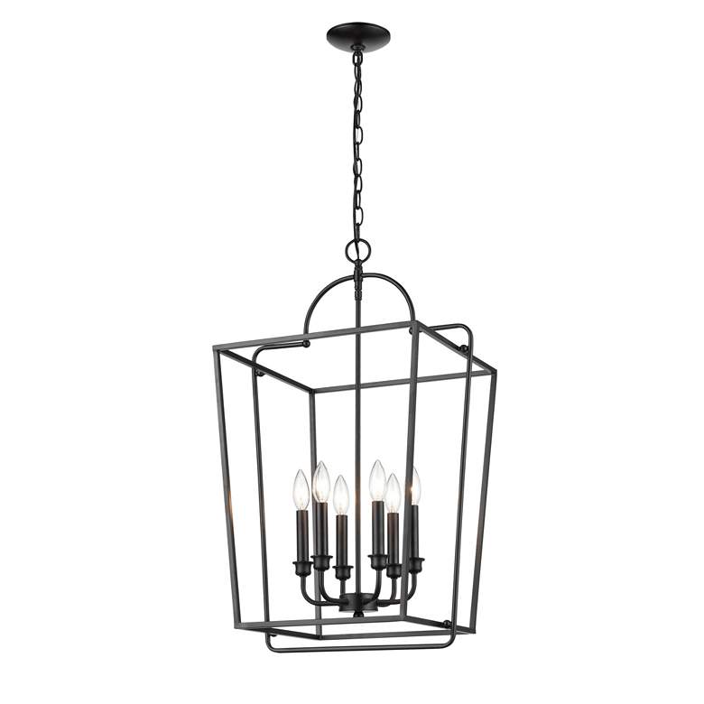 Image 3 Millennium Lighting 6 Light 30" Pendant Fixture in Matte Black more views