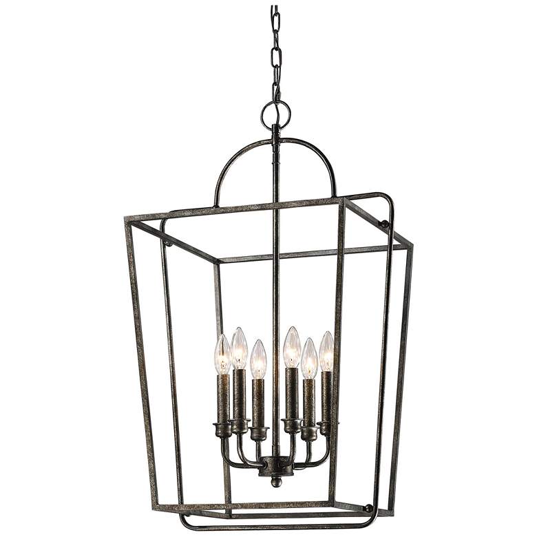 Image 1 Millennium Lighting 6 Light 30" Pendant Fixture Antique Silver