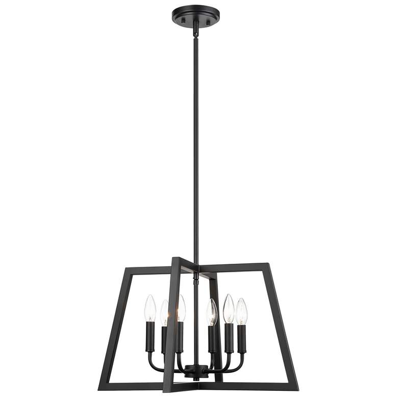 Image 1 Millennium Lighting 6 Light Pendant Fixture in Matte Black