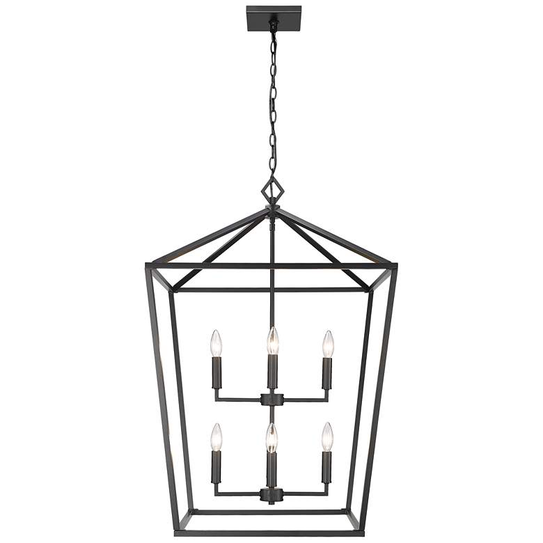 Image 1 Millennium Lighting 8 Light 36" Pendant Fixture in Matte Black