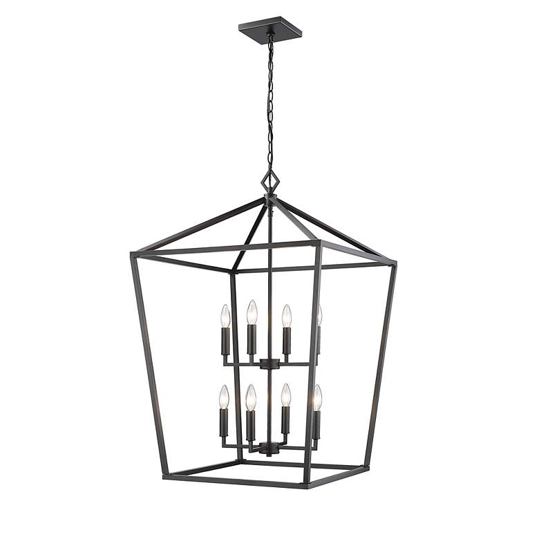 Image 2 Millennium Lighting 8 Light 36" Pendant Fixture in Matte Black more views