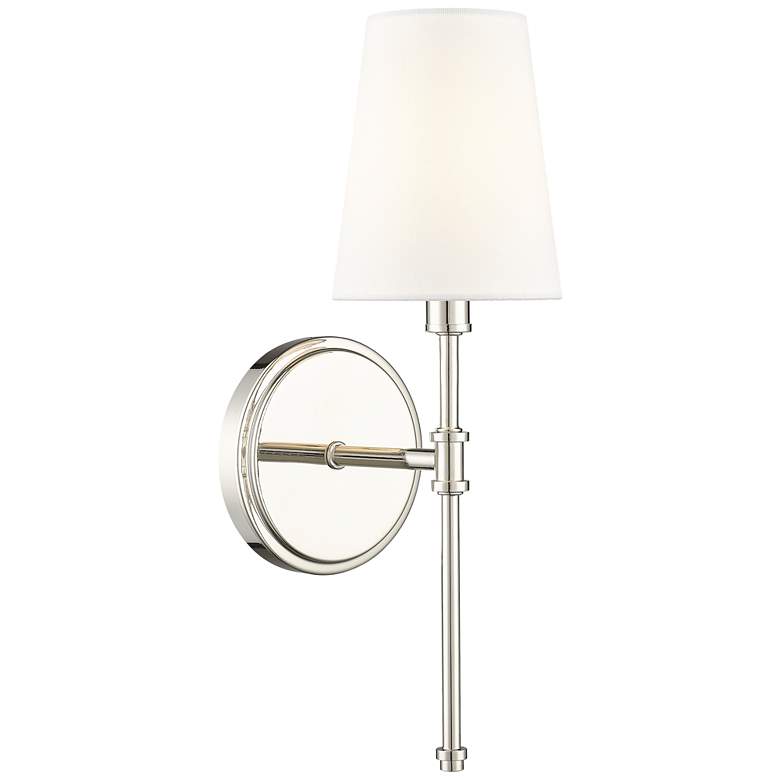 Image 1 Millennium Lighting Adorra 15 Inch High 1-Light Sconce in Polished Nickel