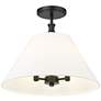 1_Millennium Lighting Adorra 16" Wide 3-Light Matte Black Ceiling Light