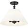 Millennium Lighting Adorra 16" Wide 3-Light Matte Black Ceiling Light
