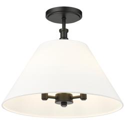 Millennium Lighting Adorra 16" Wide 3-Light Matte Black Ceiling Light