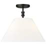 2_Millennium Lighting Adorra 16" Wide 3-Light Matte Black Ceiling Light more views
