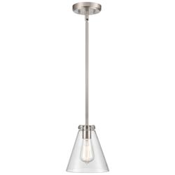 Millennium Lighting Aliza 1 Light Mini-Pendant Fixture in Brushed Nickel