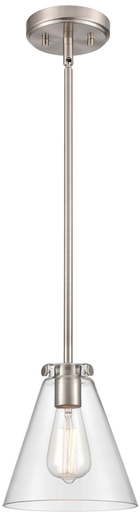 Image 2 Millennium Lighting Aliza 1 Light Mini-Pendant Fixture in Brushed Nickel more views