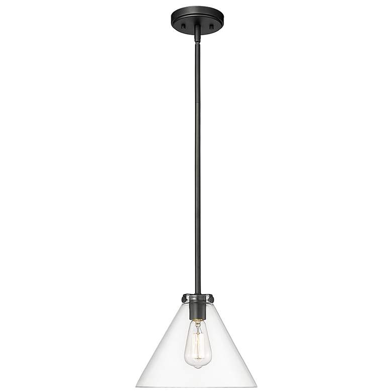 Image 1 Millennium Lighting Aliza 1 Light Pendant Fixture in Matte Black