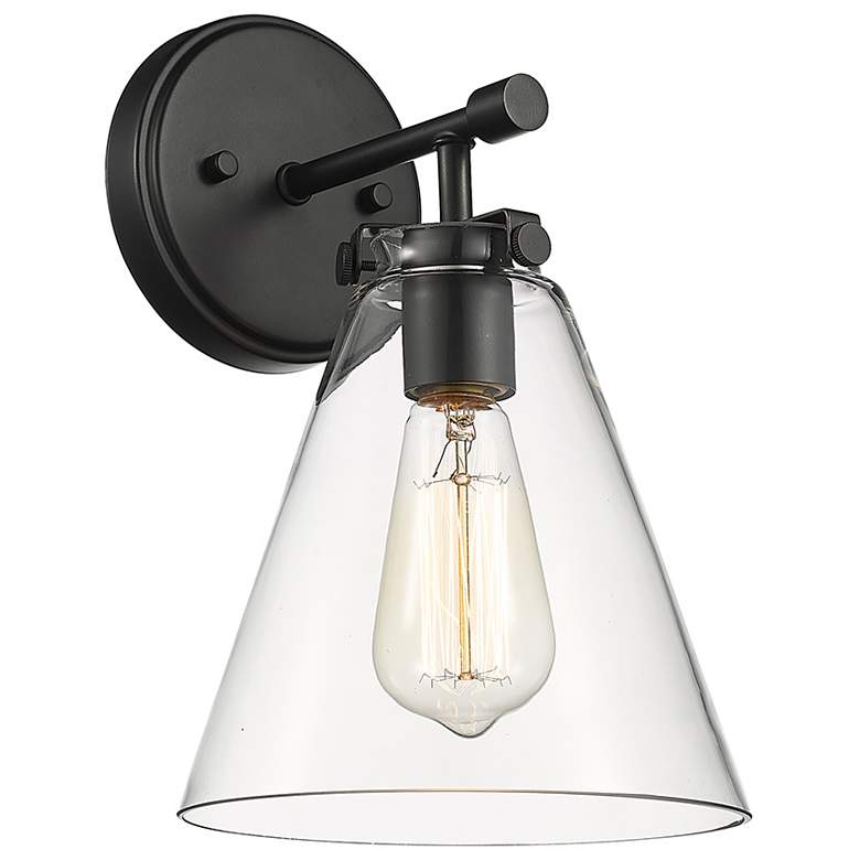 Image 1 Millennium Lighting Aliza 1 Light Wall Sconce in Matte Black