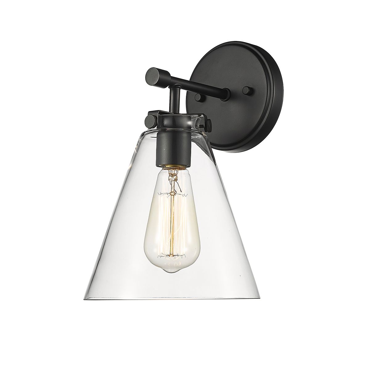 Image 2 Millennium Lighting Aliza 1 Light Wall Sconce in Matte Black more views