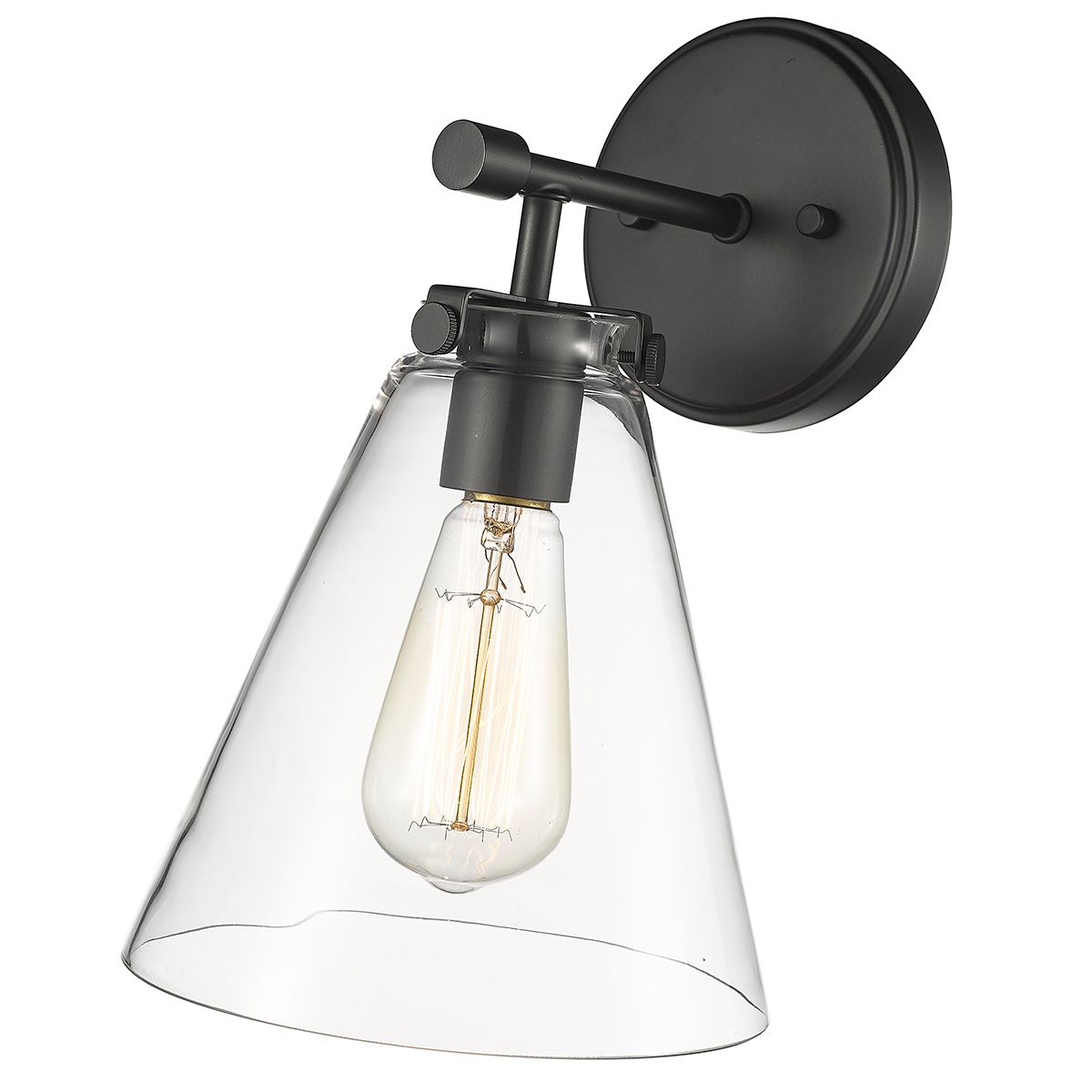 Image 4 Millennium Lighting Aliza 1 Light Wall Sconce in Matte Black more views