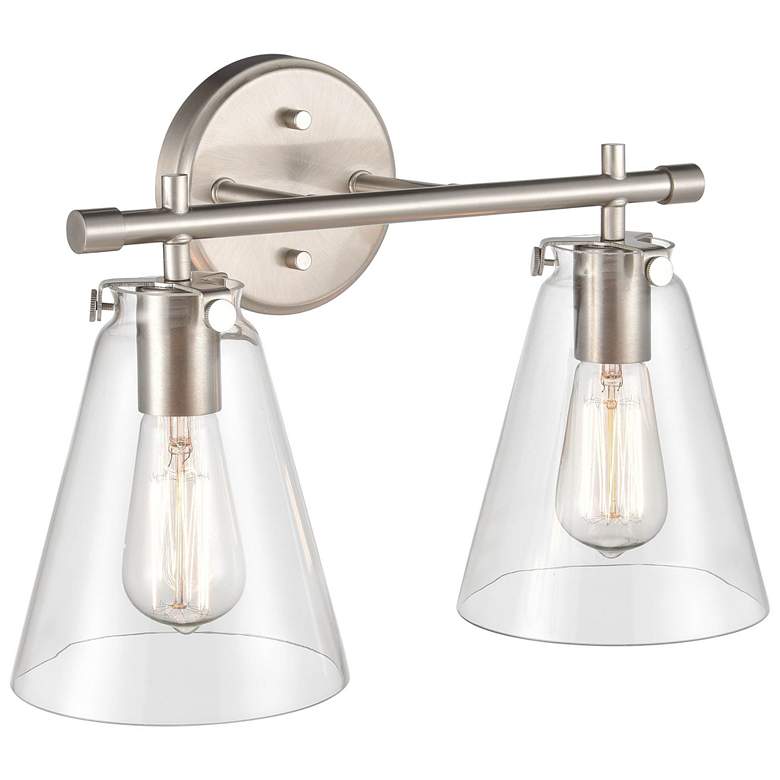 Image 1 Millennium Lighting Aliza 2 Light Vanity Fixture in Brushed Nickel