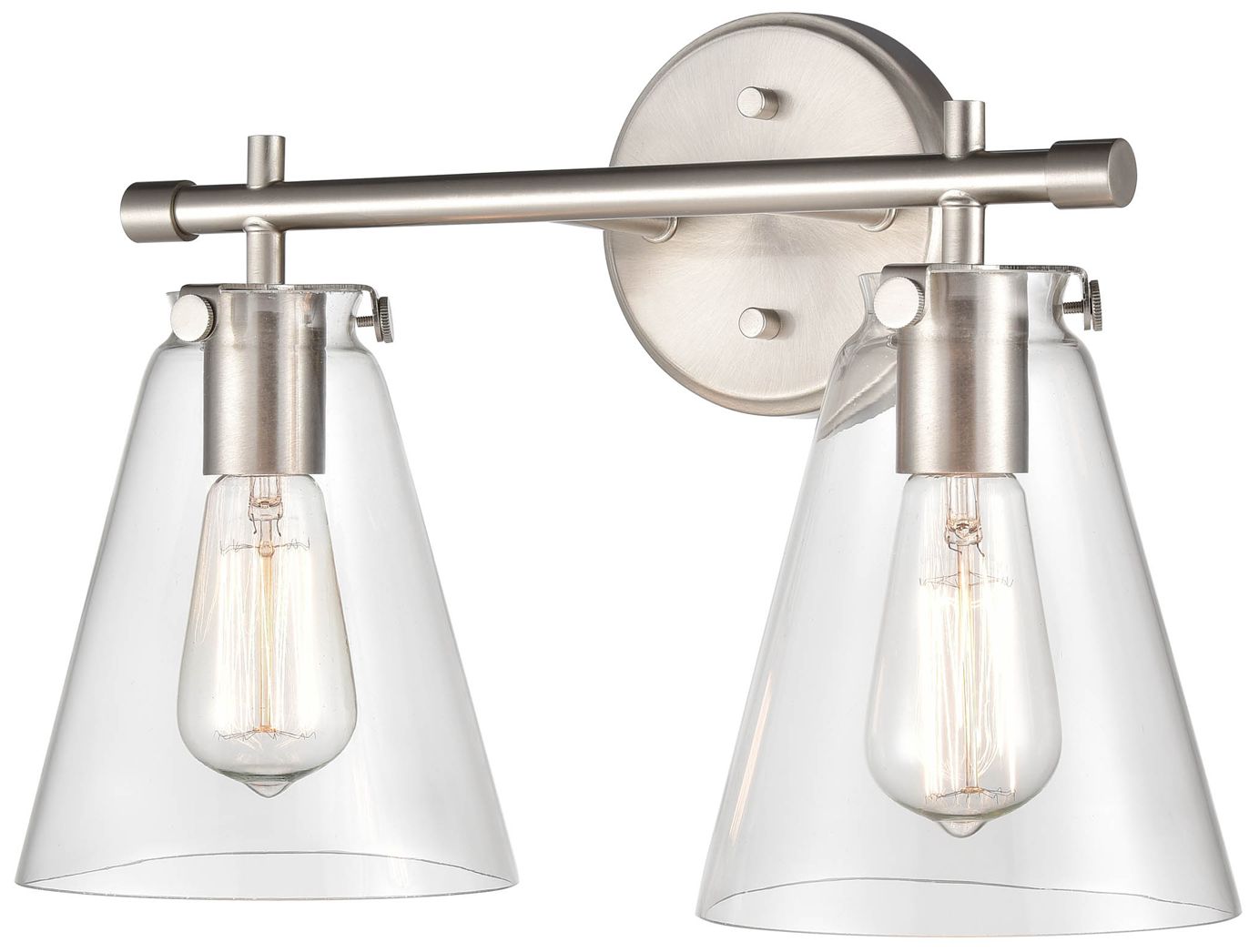Image 2 Millennium Lighting Aliza 2 Light Vanity Fixture in Brushed Nickel more views