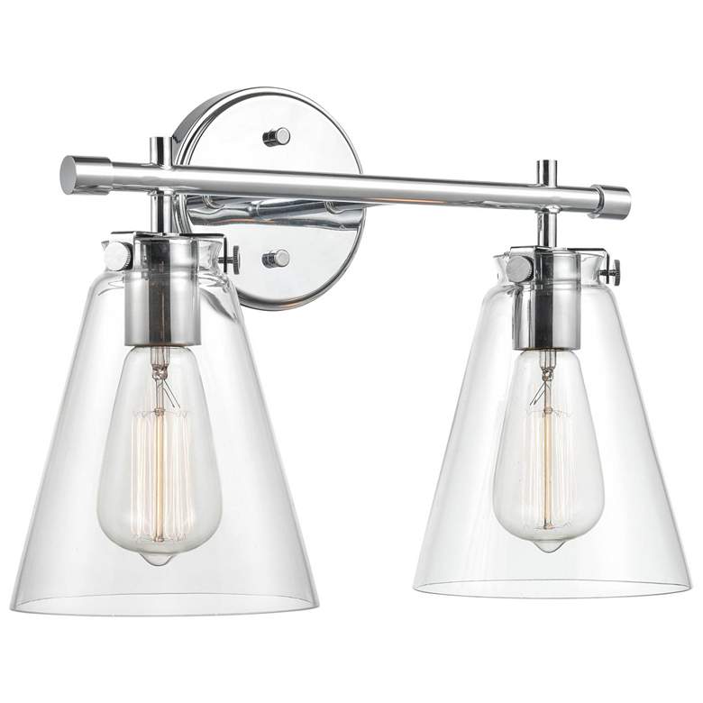 Image 1 Millennium Lighting Aliza 2 Light Vanity Fixture in Chrome
