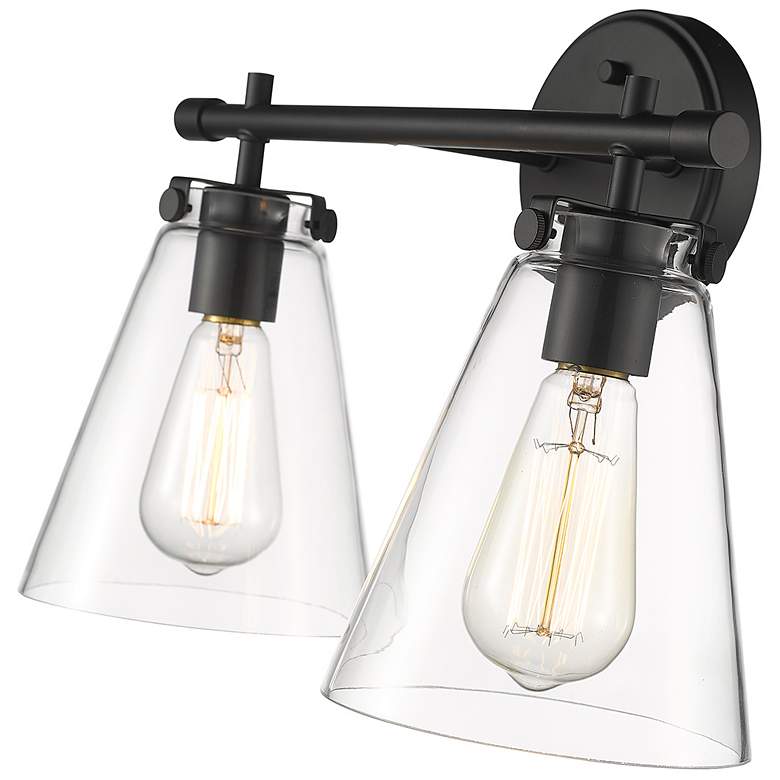 Image 1 Millennium Lighting Aliza 2 Light Vanity Fixture in Matte Black