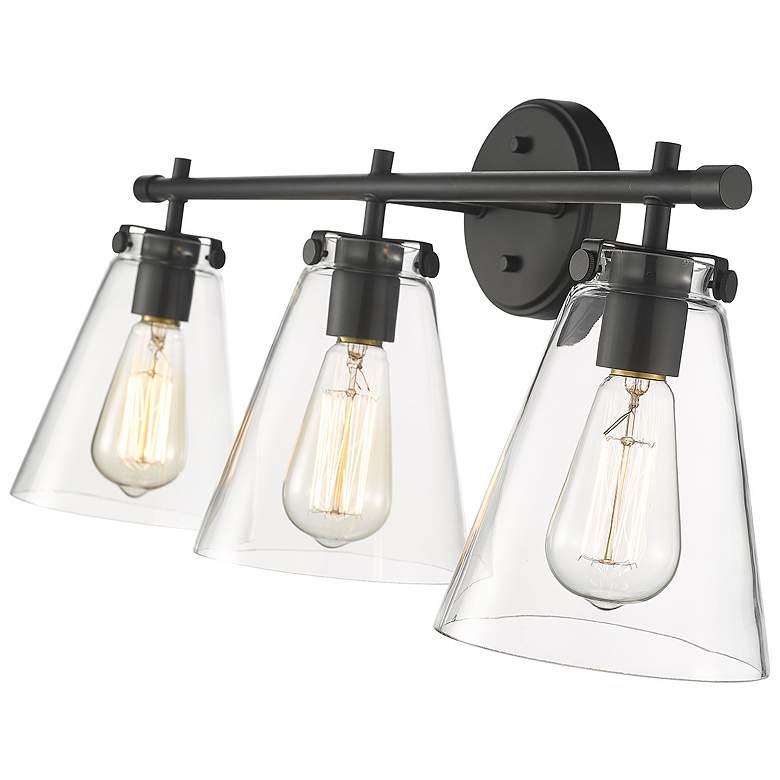 Image 1 Millennium Lighting Aliza 3 Light Vanity Fixture in Matte Black