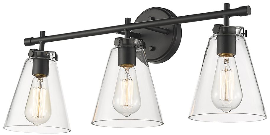 Image 2 Millennium Lighting Aliza 3 Light Vanity Fixture in Matte Black more views