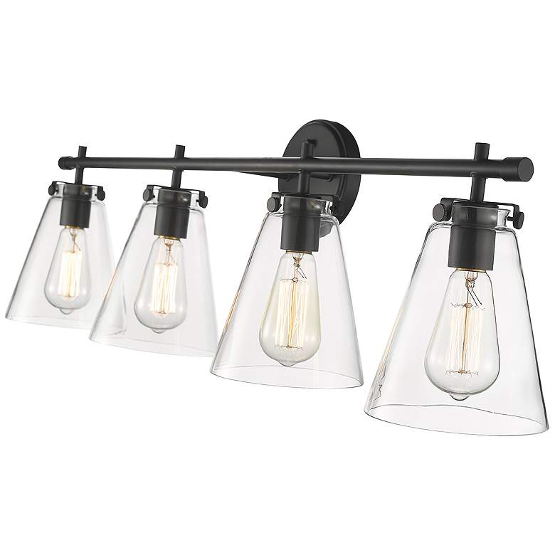 Image 1 Millennium Lighting Aliza 4 Light Vanity Fixture in Matte Black