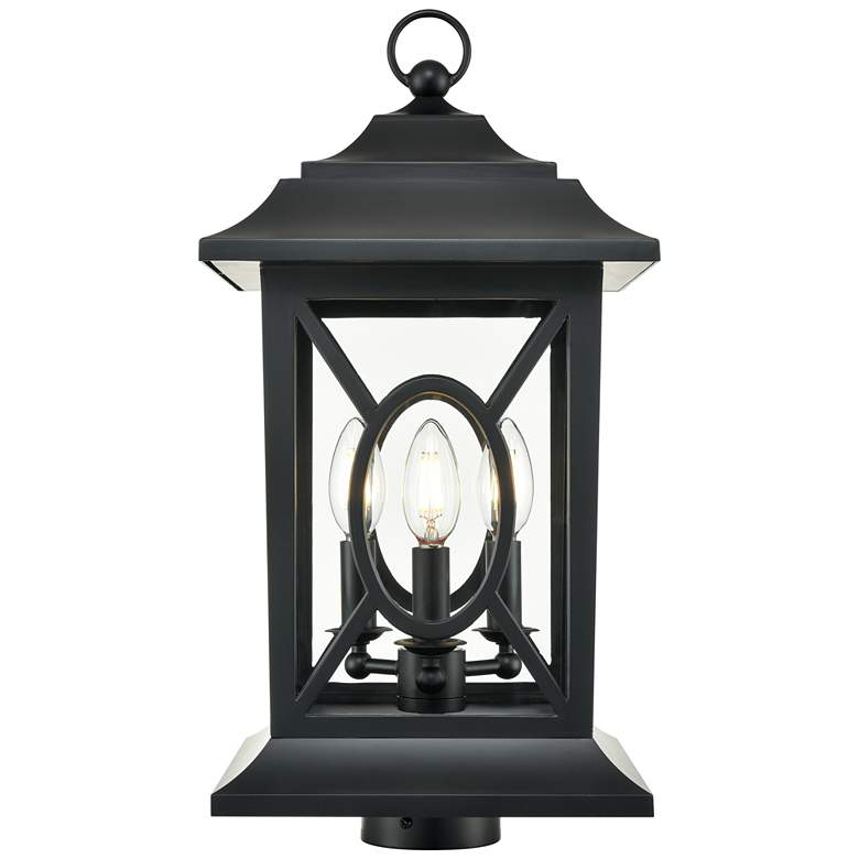 Image 1 Millennium Lighting Allbert 3-Light Outdoor Post Light in Black