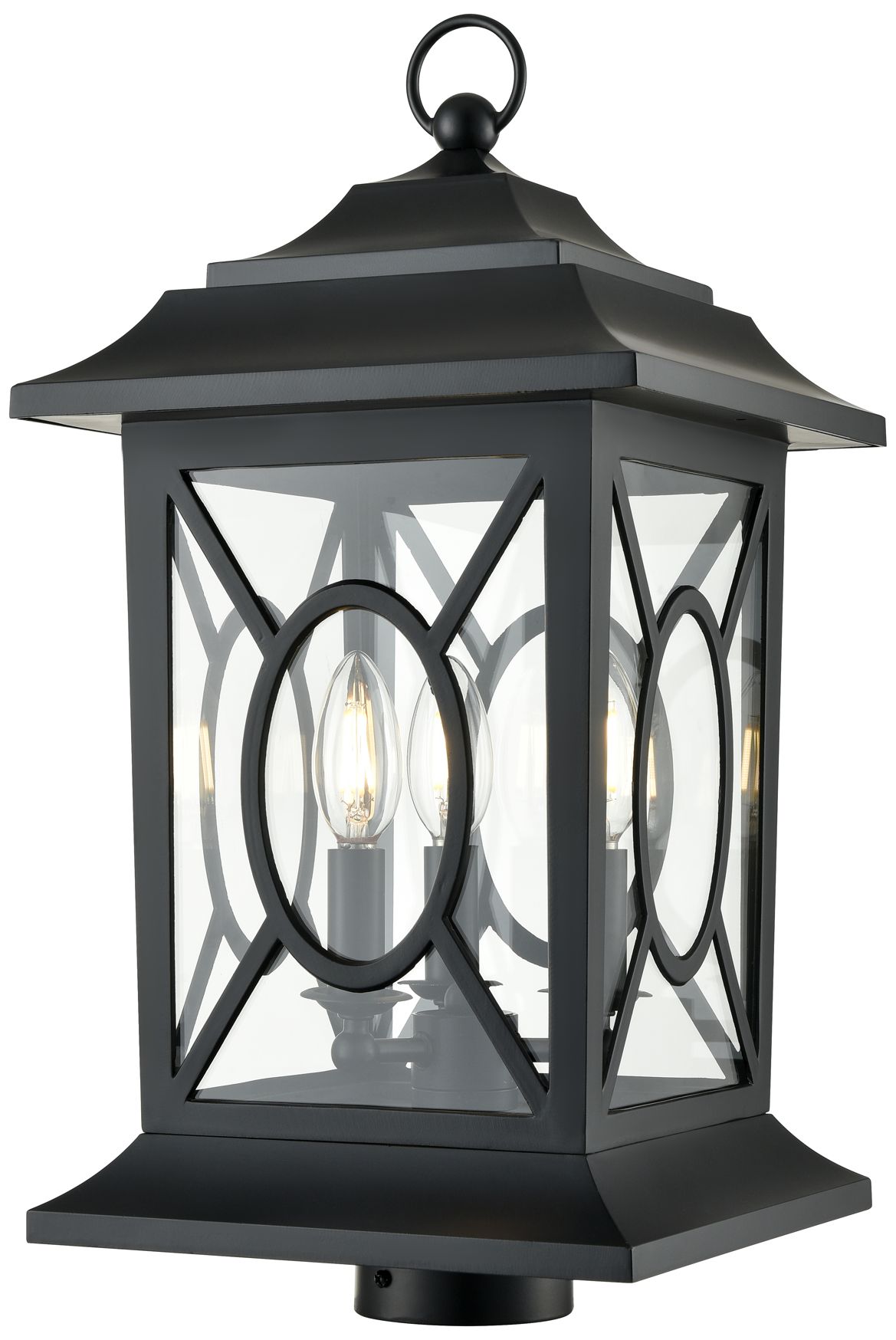 Image 2 Millennium Lighting Allbert 3-Light Outdoor Post Light in Black more views