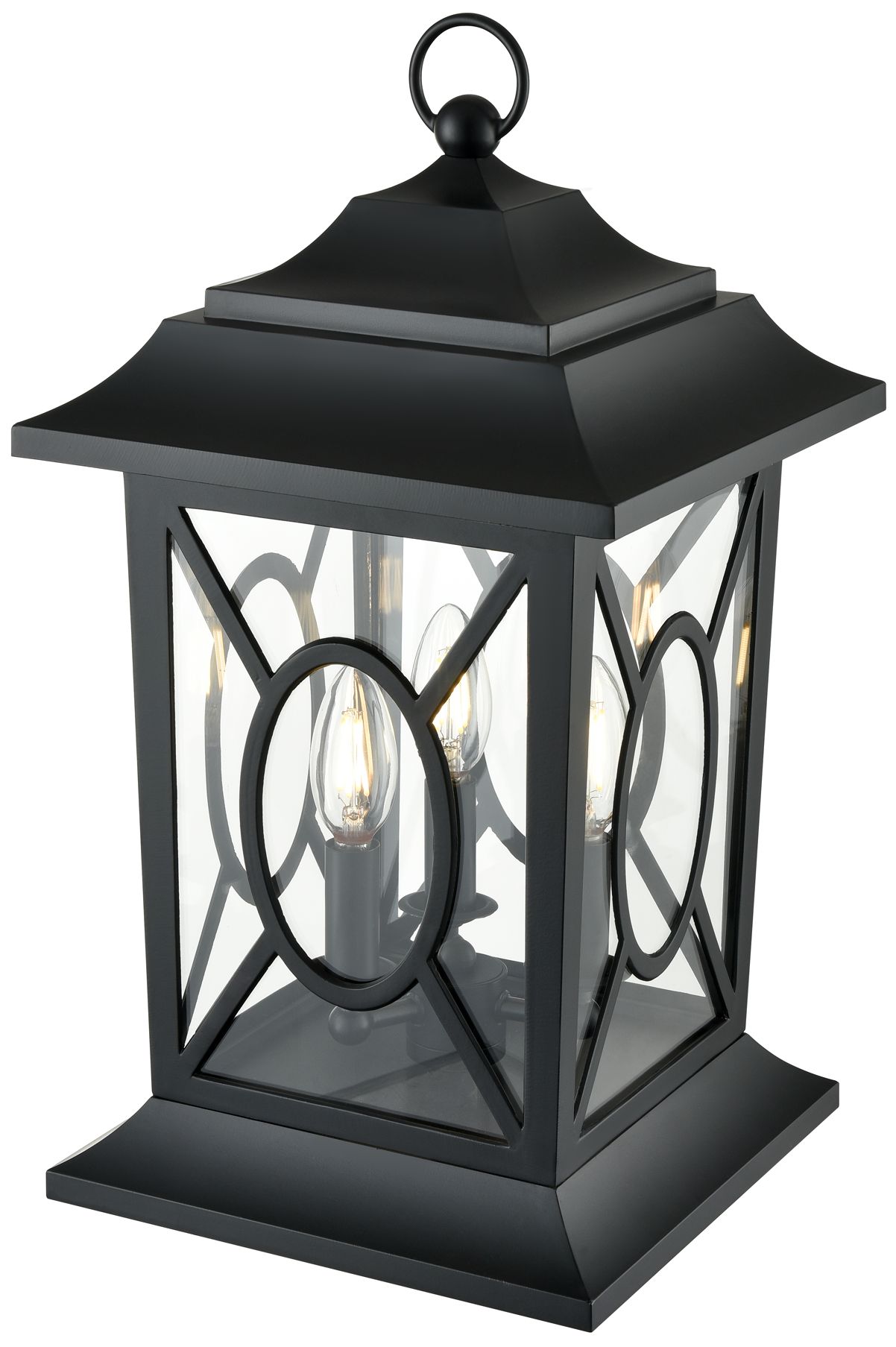 Image 3 Millennium Lighting Allbert 3-Light Outdoor Post Light in Black more views