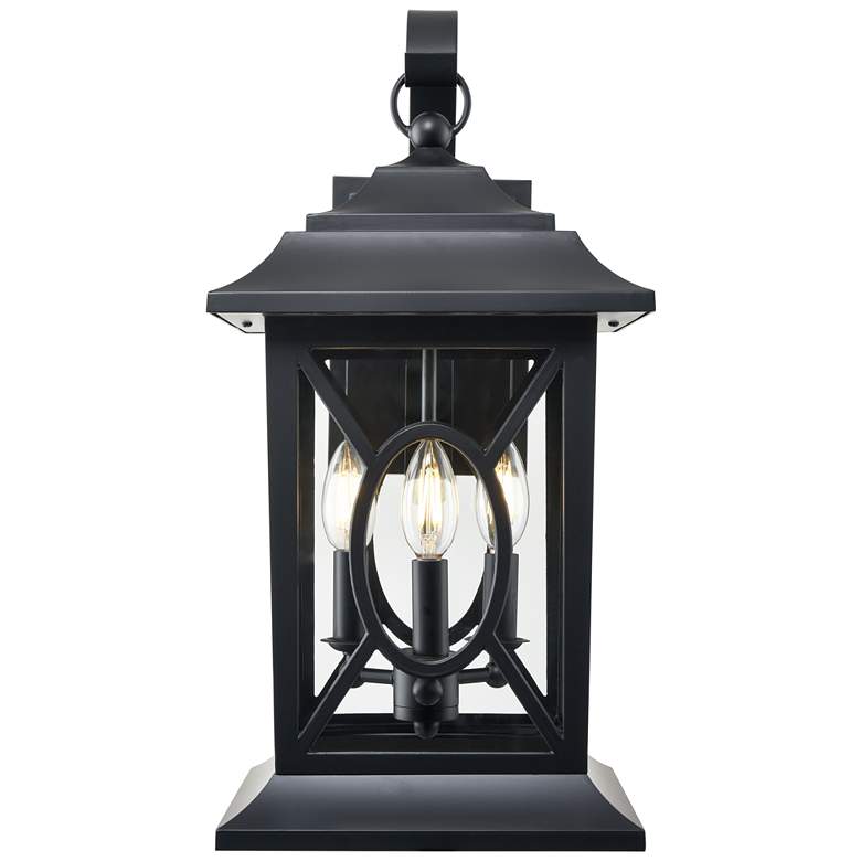 Image 1 Millennium Lighting Allbert 3-Light Outdoor Wall Sconce in Black